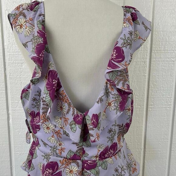 Lulus Women Sleeveless Midi Dress Wedding Formal Cocktail Preppy Purple Size XL - Picture 8 of 10